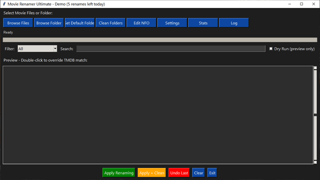 Movie Renamer Ultimate - Dark Theme